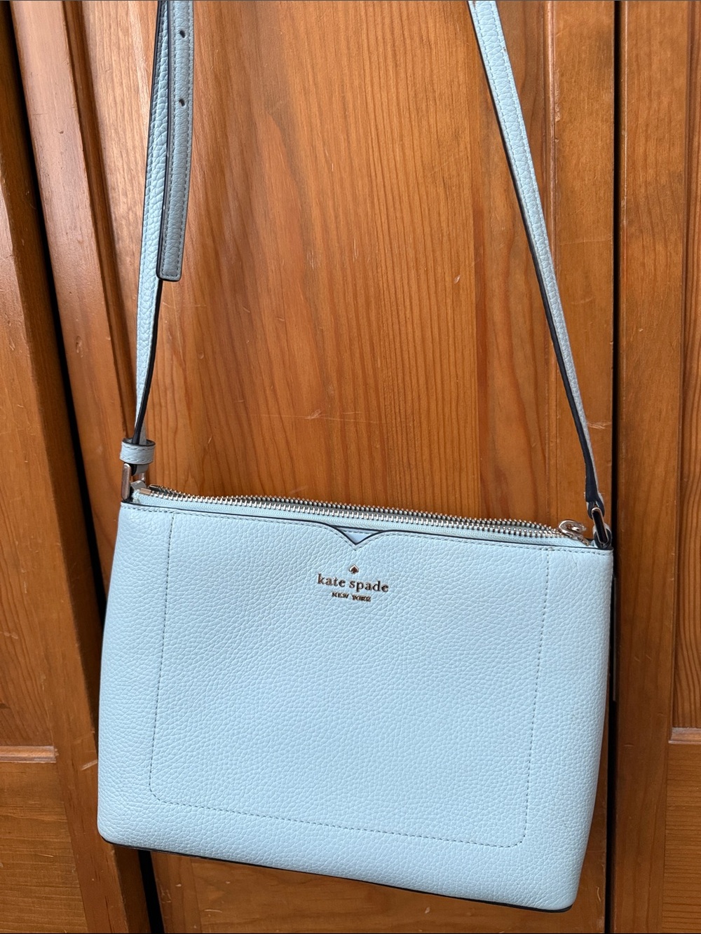 NWOT Kate Spade Harlow Large Top Zip Crossbody Bag - Frosty Sky (C408)